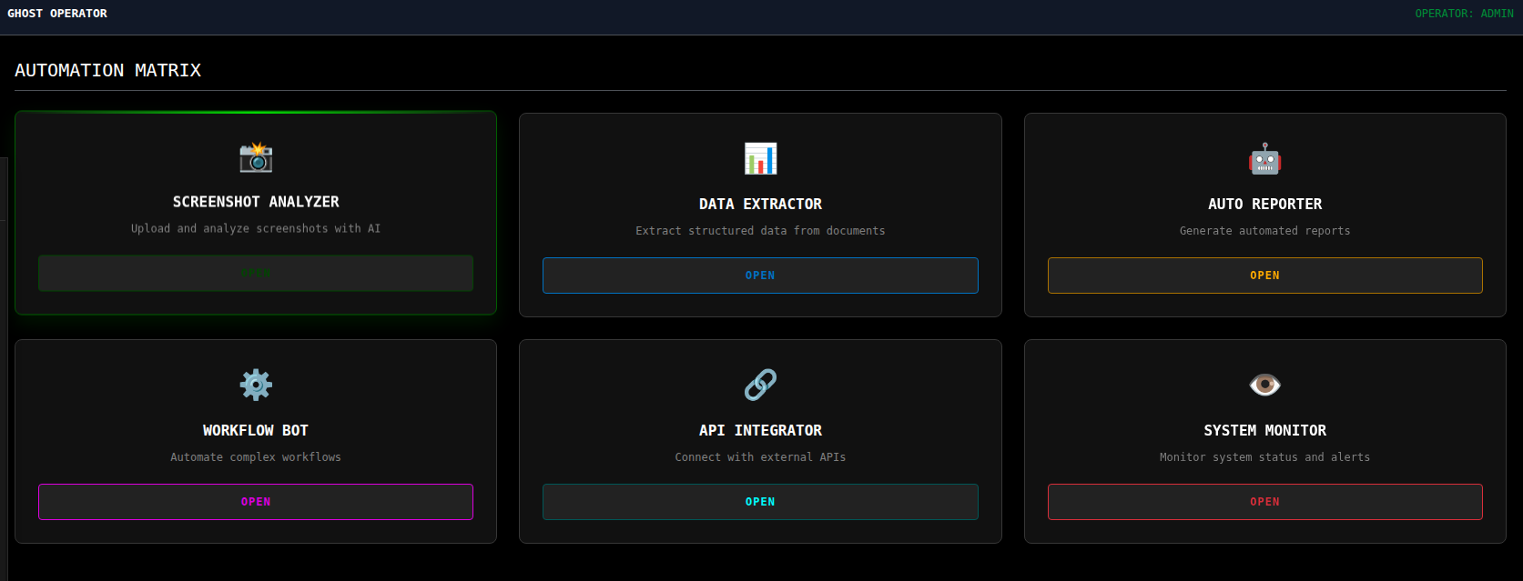 Ghost Operator 运行界面